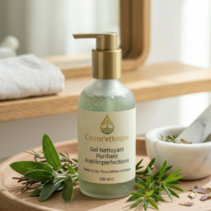 COSM Éthique – Gel Nettoyant Purifiant Anti-Imperfections 200 ml